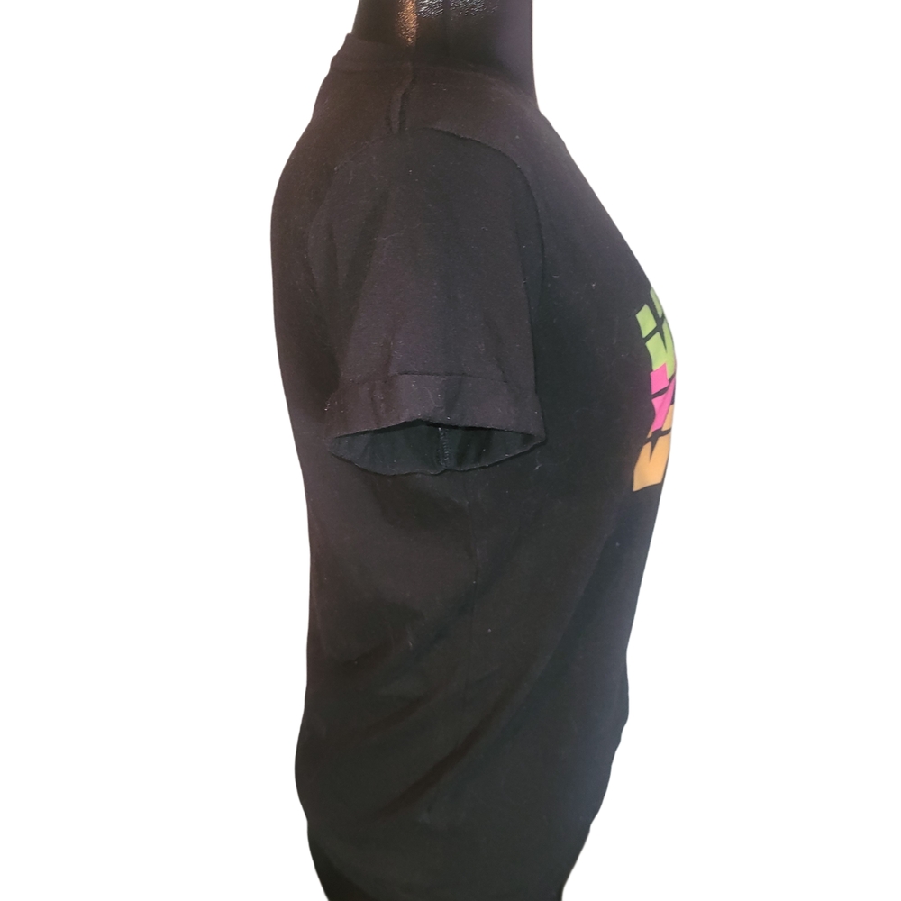 Streetwear Society Black T-Shirt with Multicolor Vibes Print Size M - Picture 4 of 7